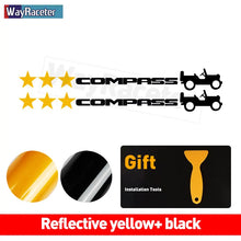 Cargar imagen en el visor de la galería, Jeep Compass Willy Edition Star Decal Kit – Reflective Vinyl | Hood, Trunk &amp; Door Pillar (2 Pcs)