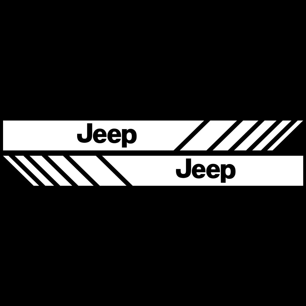 Rearview Mirror & Body Badge Emblem Decal for Jeep Renegade | 2-Piece Vinyl Sticker Set