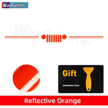 Load image into Gallery viewer, Jeep Wrangler &amp; Gladiator Reflective Grill &amp; Windshield Decal – Vinyl Window Graphic | JK JL, Gladiator, Renegade