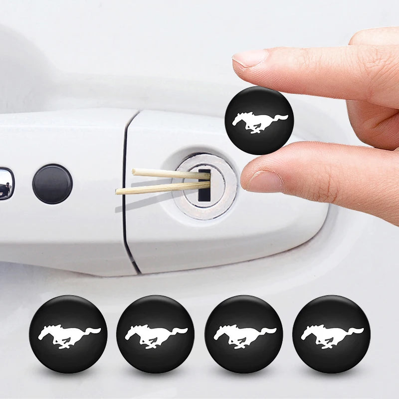 Car Lock Stickers for Ford Mustang / Bronco / Fiesta / Focus / Mondeo / Kuga / Edge | 4-Piece