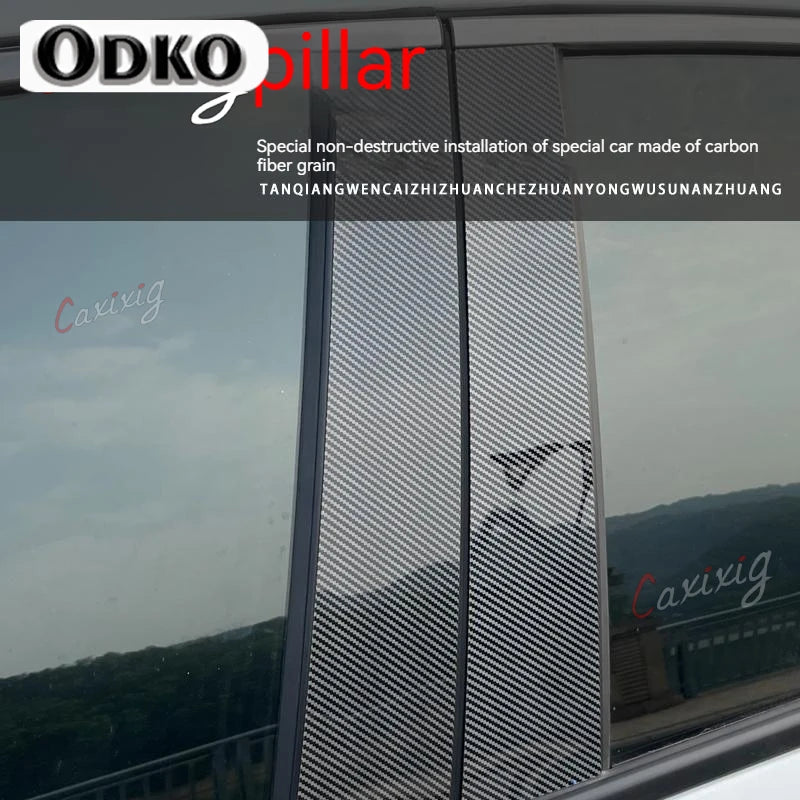 For Honda CRV 2007 2008 2009 2010 2011 Car Door Window Pillar Posts Tirm Cover Stickers Exterior Decoration Parts Black
