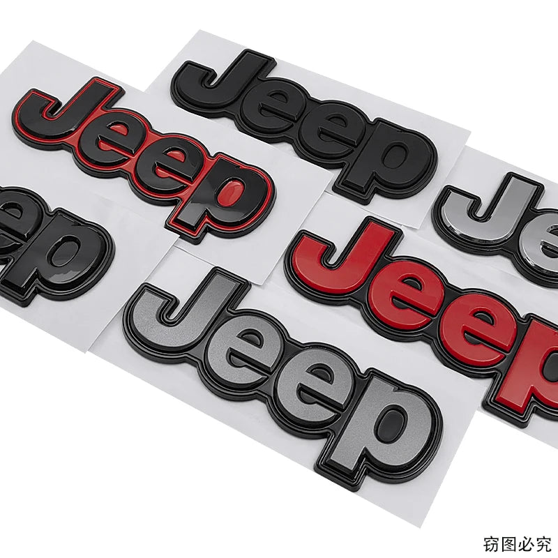 15.8cm ABS Side Body / Trunk Emblem Badge Sticker for Jeep Wrangler / Grand Cherokee | JEEP Logo