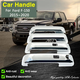 Chrome Smart Door Handle Cover for Ford F-150 (2015–2020) | Exterior Decoration Protective Film