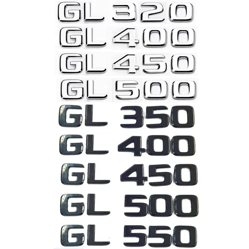 ABS Trunk Letters Logo Emblem Badge Decal for Mercedes-Benz GL-Class / GLS | Sticker