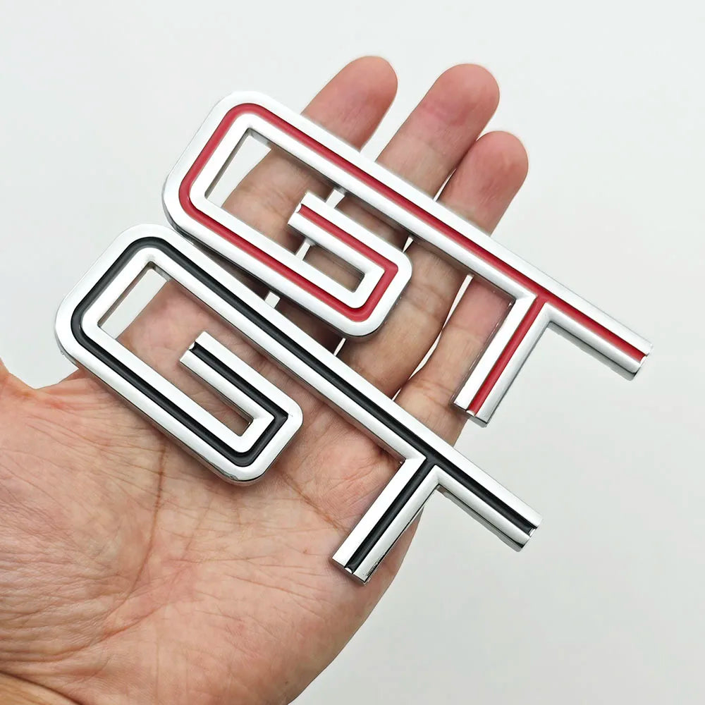 3D Chrome Metal GT Logo Trunk Badge | Ford F-150 / Mustang / Explorer / Ranger Decal