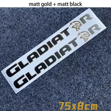 Load image into Gallery viewer, Reflective Matte Hood, Fender &amp; Bedside Letter Decal for Jeep Gladiator JT | Outlined Vinyl Wrap Pair