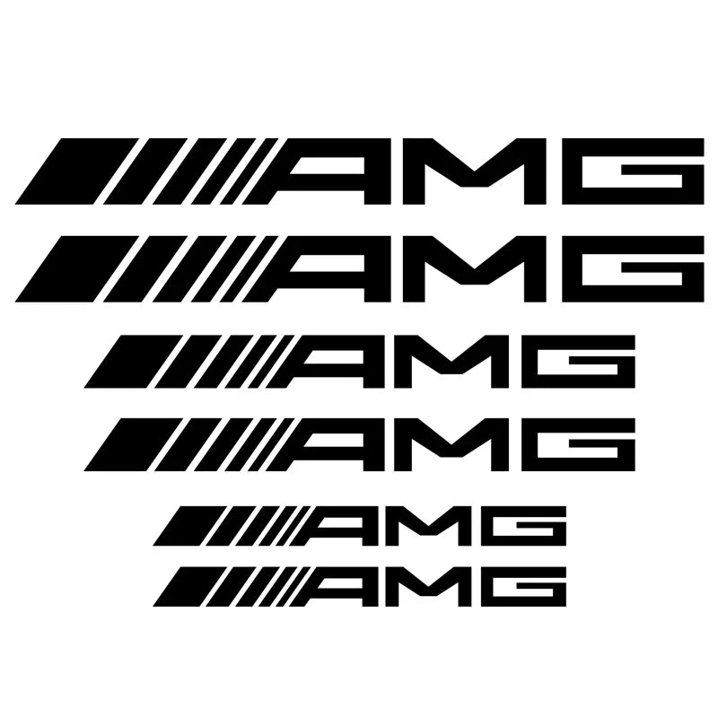 Mercedes-Benz AMG Brake Caliper Decals (6 Pcs) – Durable Vinyl Stickers