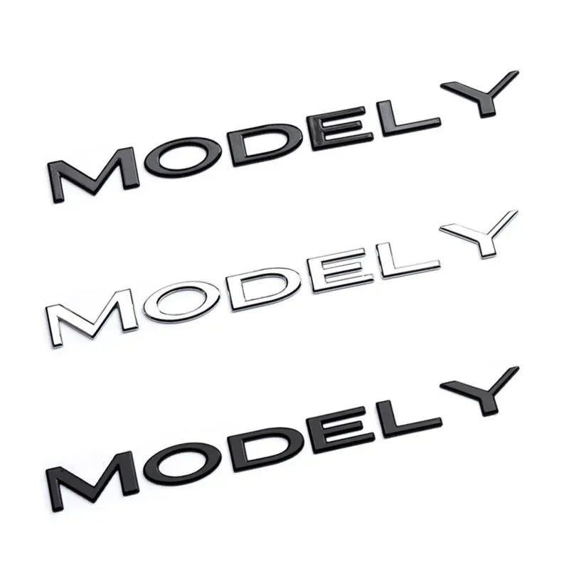 Original 3D ABS Letters Logo For Tesla MODEL 3 Y Car Rear Tailgate Trunk Emblem Badge Decal Stickers Auto Styling Accessories