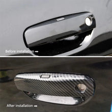Cargar imagen en el visor de la galería, Glossy Black / Carbon Fiber Outer Door Handle Trim Covers for Dodge Charger / Challenger | 4-Piece