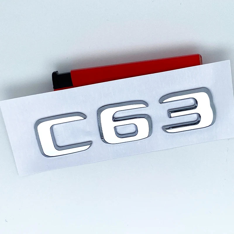 C63 / C63S V8 BITURBO Letters Emblem for Mercedes-Benz AMG | Fender / Trunk Badge Sticker