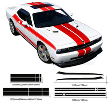 Load image into Gallery viewer, Full-Coverage Racing Stripe Kit | Door Side, Hood, Rear, Waistline &amp; Skirt Vinyl Decal