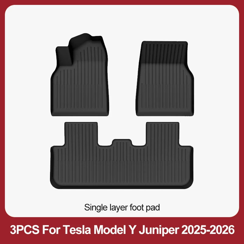 TPE Floor Mats & Luggage Mat for Tesla Model Y Juniper Premium / Performance (2025+) | All-Weather Set
