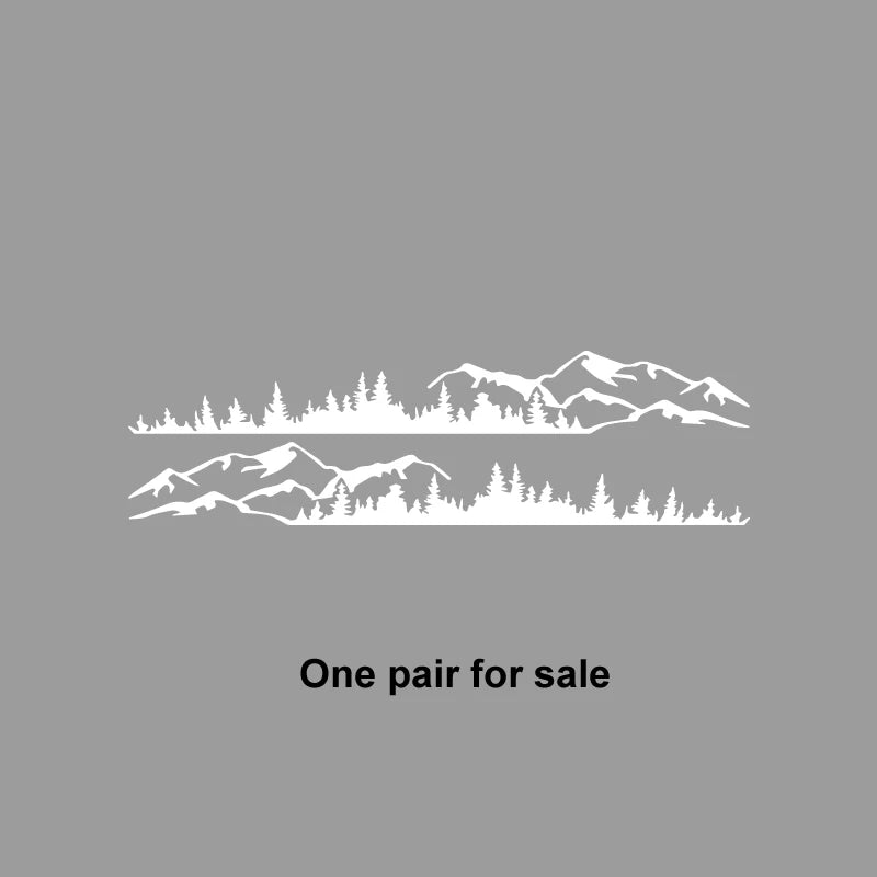 Hills & Forest Scene Adventure Decal | Outdoor Nature Vinyl Sticker for Cars, Trucks & More