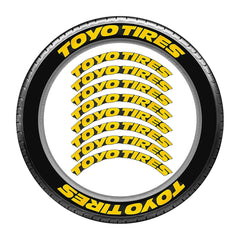TOYO TIRES 3D Waterproof Tire Stickers | Universal Rubber Sidewall