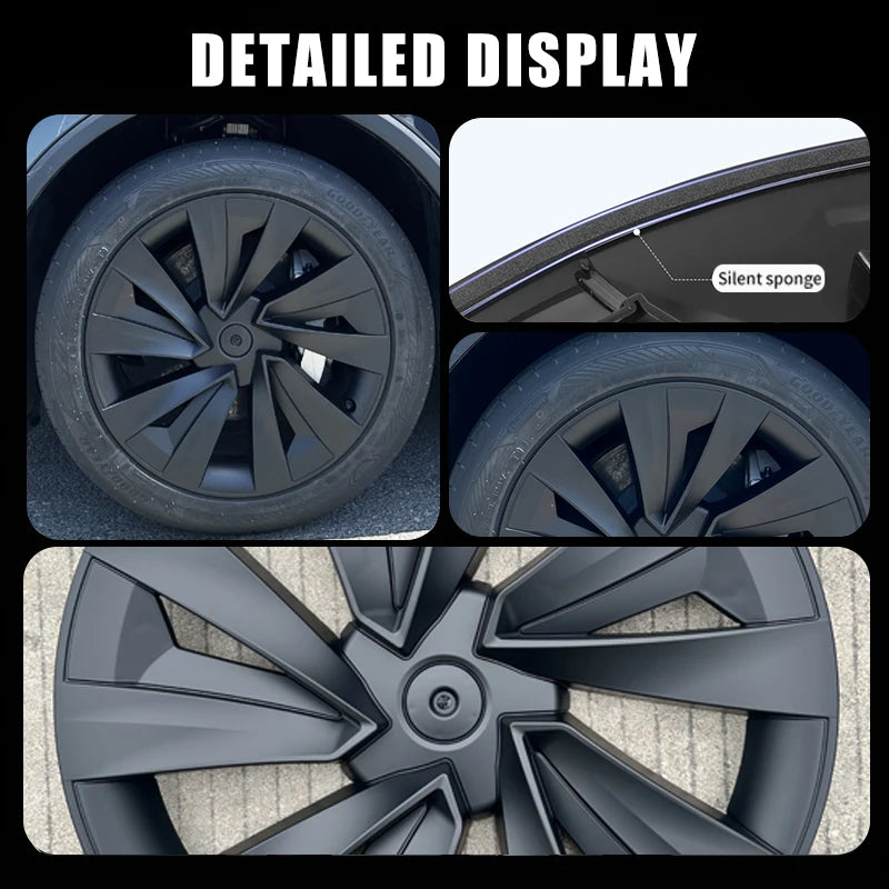 19" Crossflow Hub Cap Wheel Covers for Tesla Model Y Juniper | 4-Piece Performance Replacement Set