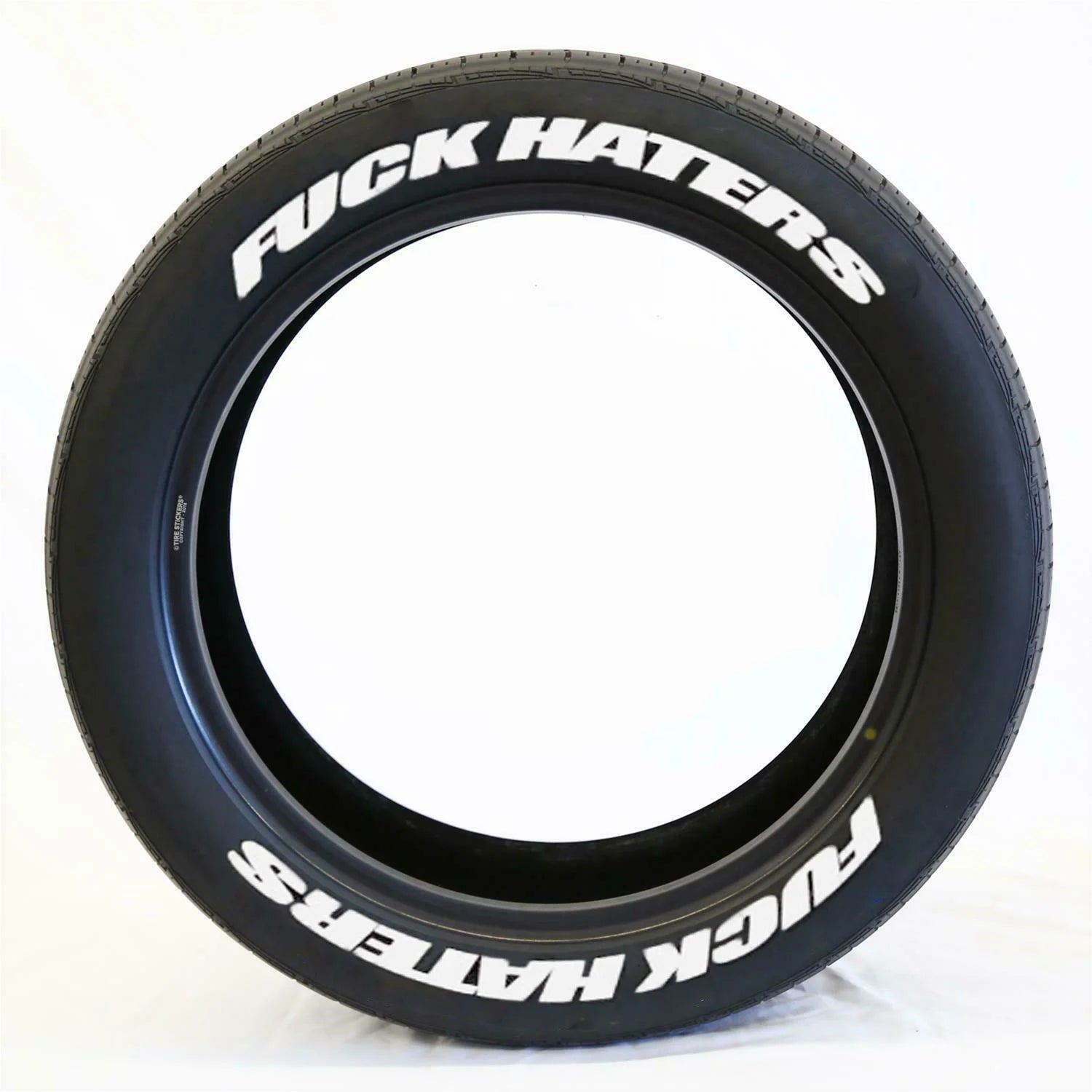 FUXK HATERS Tire Lettering Sticker 1.06" | Universal PVC Sidewall