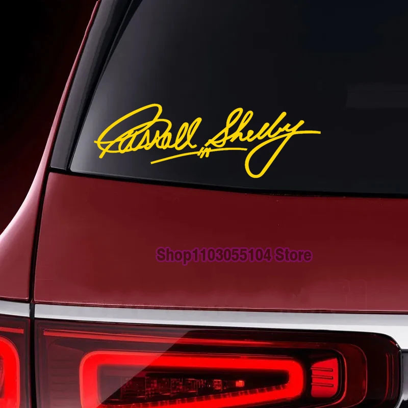 Carroll Shelby Interior & Window Vinyl Decal for Ford Mustang | 2-Piece Sticker
