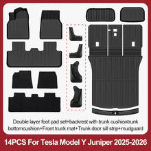 Cargar imagen en el visor de la galería, TPE Floor Mats &amp; Luggage Mat for Tesla Model Y Juniper Premium / Performance (2025+) | All-Weather Set