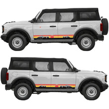 Load image into Gallery viewer, Retro Sunset Mountain Stripe Door Decal for Ford Bronco | Classic Side Vinyl Graphics