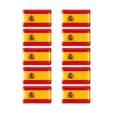 Cargar imagen en el visor de la galería, Epoxy Spain Flag Sticker Car Interior Decoration Decal | 10 / 20 / 50 Pack for SEAT / Cup Holder