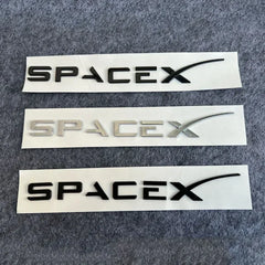 3D ABS Letters Sticker SPACEX For Tesla Rear Tailgate Trunk Emblem Badge Car Stickers Decal for Model 3/Y/X/S