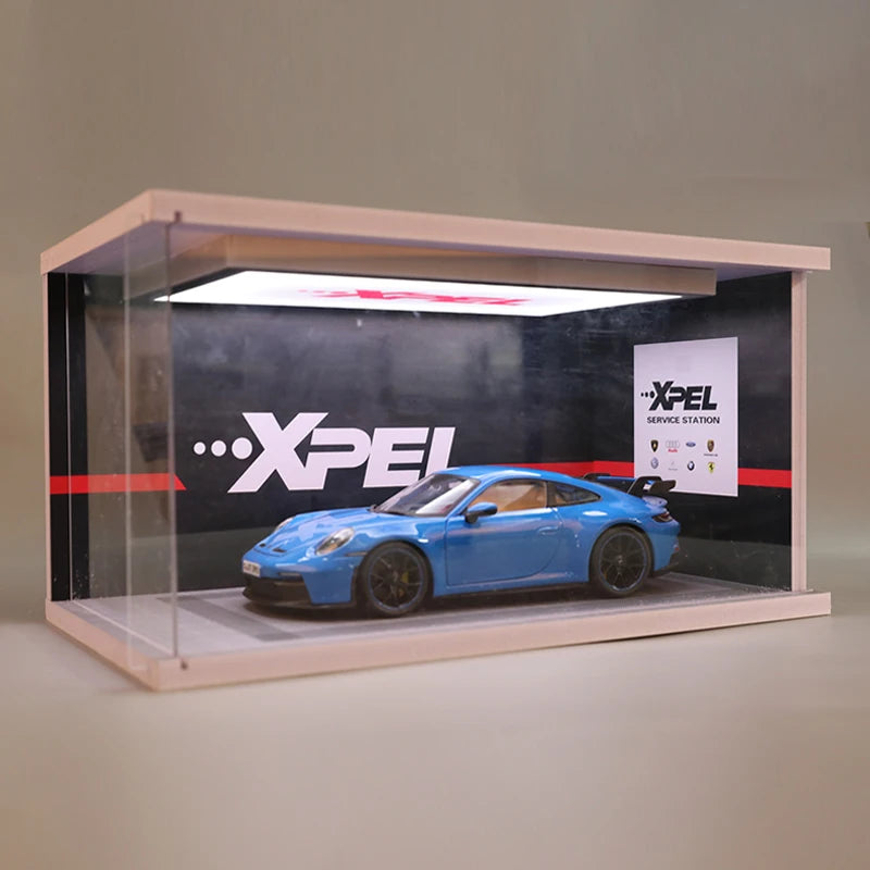 1:18 Car Models Parking lot Solid  Parking Garage Model With lights And Acrylic Dust Cover
