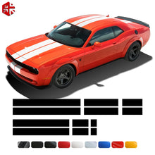 Load image into Gallery viewer, Front-to-Rear Racing Stripe Body Decal Kit | Hood, Roof, Trunk &amp; Bonnet Vinyl Graphics