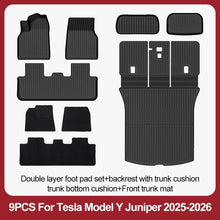 Cargar imagen en el visor de la galería, TPE Floor Mats &amp; Luggage Mat for Tesla Model Y Juniper Premium / Performance (2025+) | All-Weather Set