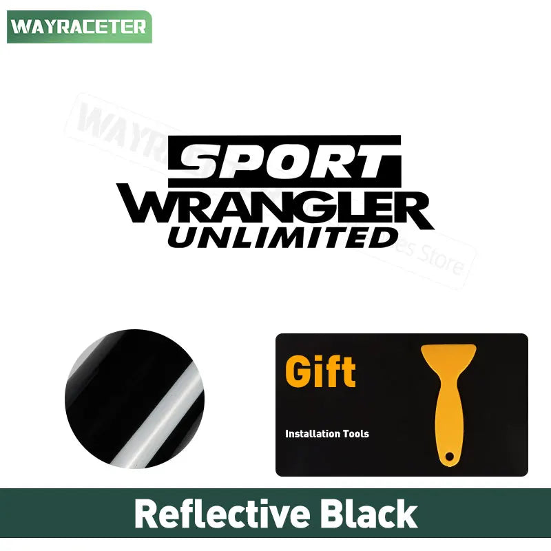 Jeep Wrangler Reflective Fender & Hood Decal – Rubicon / Unlimited / Sport | JK JL TJ YJ CJ