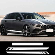 Cargar imagen en el visor de la galería, Hood Decal Side Stripes &amp; Skirt Sticker for Mercedes-Benz A-Class A45S W177 | Color Change Vinyl