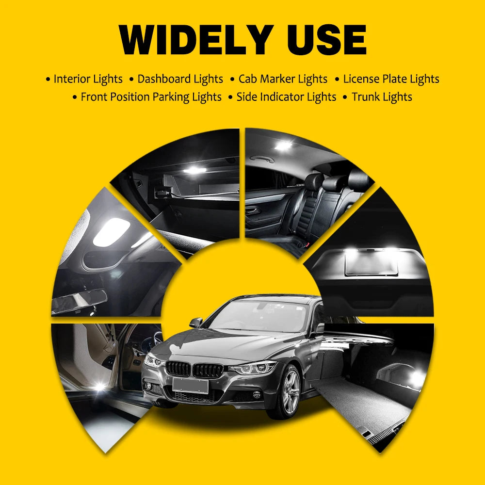 AUXITO W5W T10 194 Canbus LED for Renault/Opel | 2–4 Pack 6500K