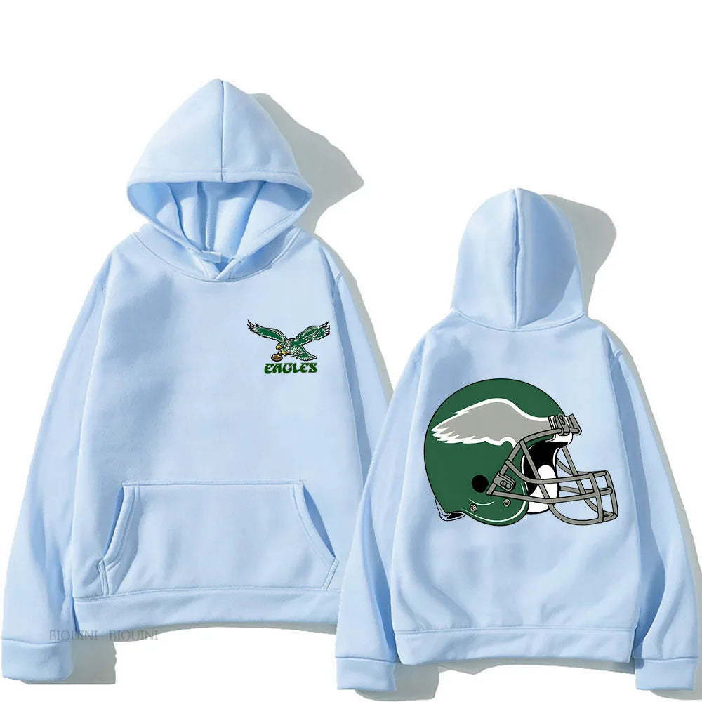 Philadelphia Eagles Hooded Sweatshirt | Autumn/Winter Fleece Vintage Pullover