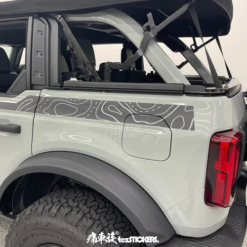 Modified Off-Road Sport Vinyl Decal Kit for Ford Bronco (2022) | KK Custom Body Wrap
