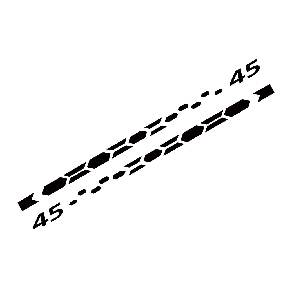 GTI Clubsport 45 Style Door Side Skirt Stripe Decal for VW Golf 8 MK8 | 2-Piece PVC Vinyl Sticker
