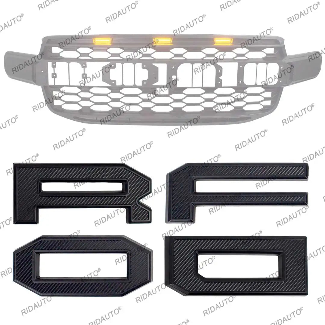 White Striped Incandescent 4 Letter for Modified Raptor Grill Aftermarket Grille For RANGER 2023 2024 T9 DIY Upgrade