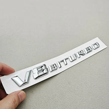 Cargar imagen en el visor de la galería, 3D ABS Chrome V8 BITURBO Emblem Fender Side Badge for Mercedes-Benz AMG | Decal Sticker
