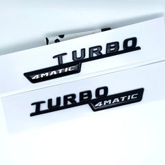 A35 Turbo 4MATIC Silver/Black Letters Emblem for Mercedes-Benz AMG | Fender / Trunk Badge