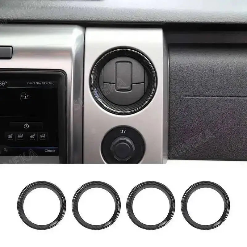 Carbon Fiber Grain Interior Decoration Cover Stickers for Ford F-150 | SHINEKA Color Change Kit