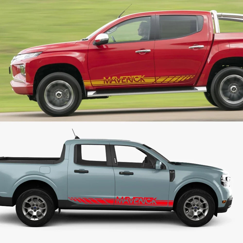 Door Side Stripe Decal for Ford Maverick XL / XLT / Lariat (2022–2023) | 2-Piece Vinyl Graphic