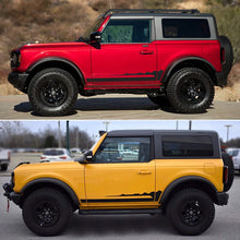 Load image into Gallery viewer, Matte Black Wildtrak Hood &amp; Mountain Waistline Stripe Decal for Ford Bronco (2021–2023) | Off-Road Vinyl