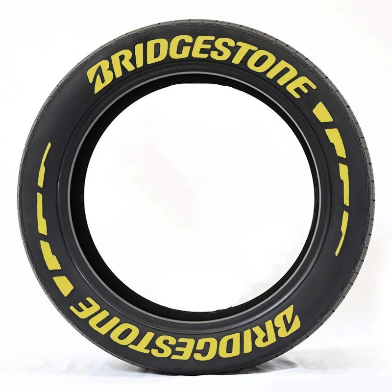 3D Rubber Permanent Tire Letter Sticker | Waterproof Wheel Decal