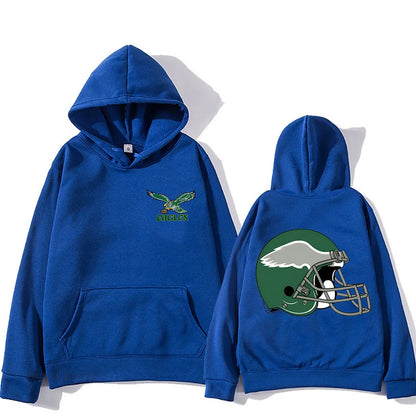 Philadelphia Eagles Hooded Sweatshirt | Autumn/Winter Fleece Vintage Pullover