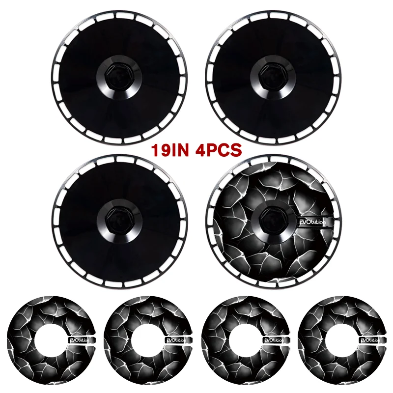 19" DIY Wheel Cover Hub Caps for Tesla Model Y | 4-Piece Style Change Replacement Set