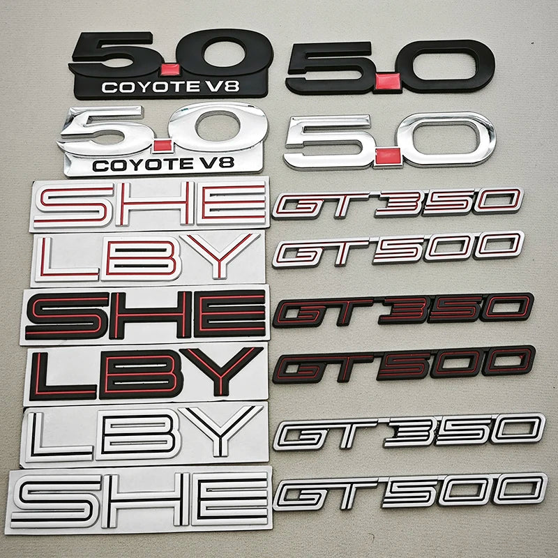 3D Metal GT350 / Shelby / 5.0 Fender & Trunk Badge | Ford Mustang Emblem Sticker