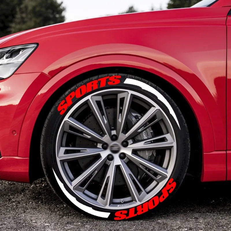 2.7cm 3D PVC Waterproof Tire Letter Stickers | OLPAY Racing Wheel