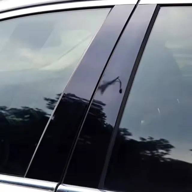 6Pcs Car Door Window Pillar Center Post Trim Stickers For Chrysler 300C 2004-2010 2005 2006 2007 2008 Auto Styling Accessories