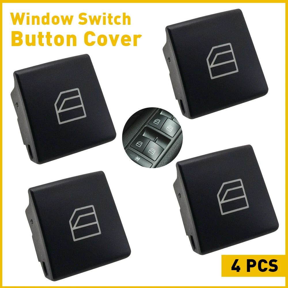 Window Switch Button Cover Cap for Mercedes-Benz W204/W212/W463 | 4-Piece