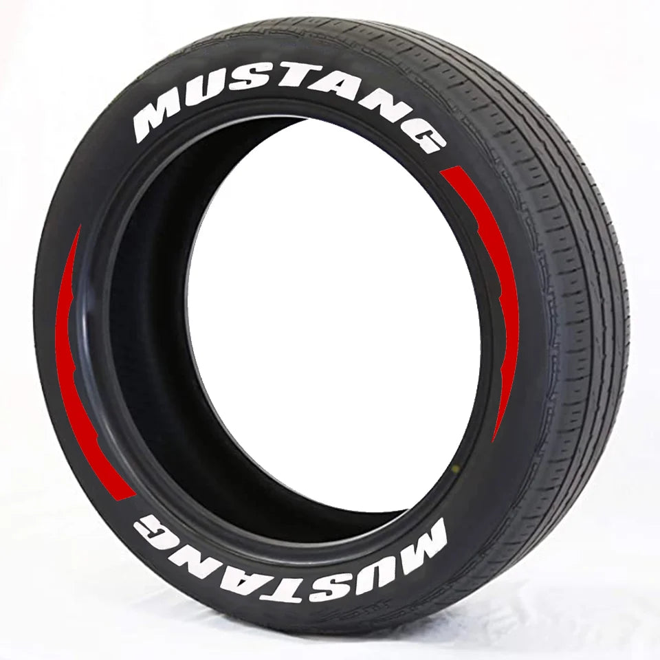 Mustang Tire Lettering Sticker | 3D Waterproof Separated Letter Sidewall Decal