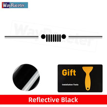 Load image into Gallery viewer, Jeep Wrangler &amp; Gladiator Reflective Grill &amp; Windshield Decal – Vinyl Window Graphic | JK JL, Gladiator, Renegade