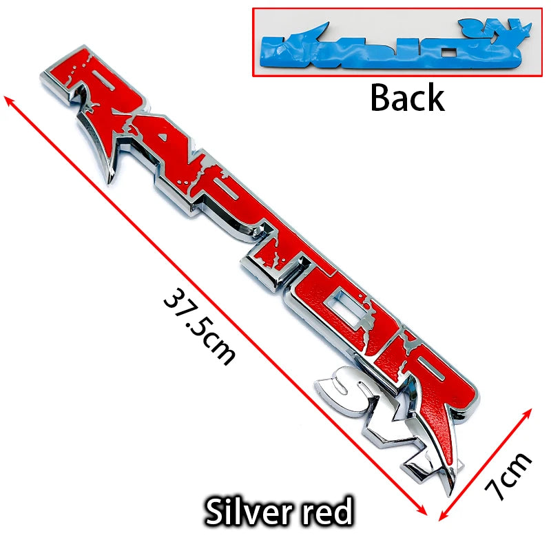 3D ABS Exterior Rear Trunk Fender Badge Emblem for Ford Raptor SVT / F-150 / Ranger | Multi-Color
